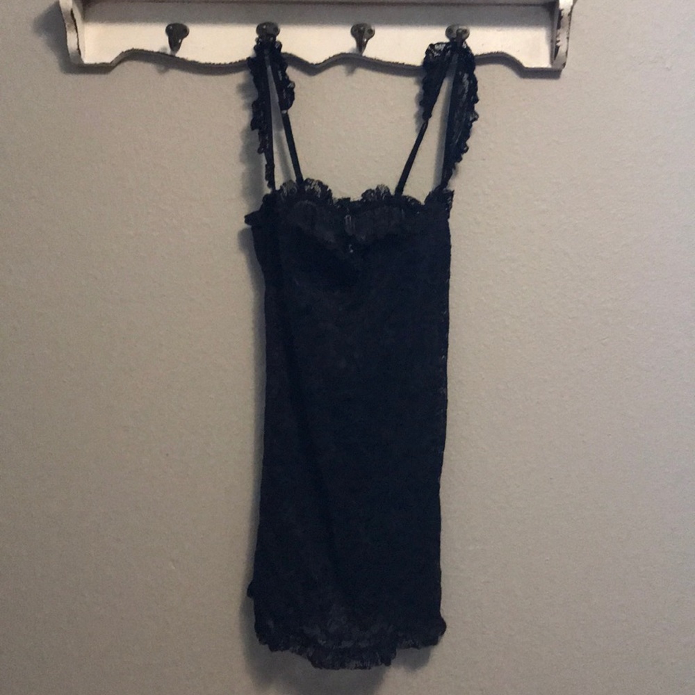 Victoria Secret black lace night gown